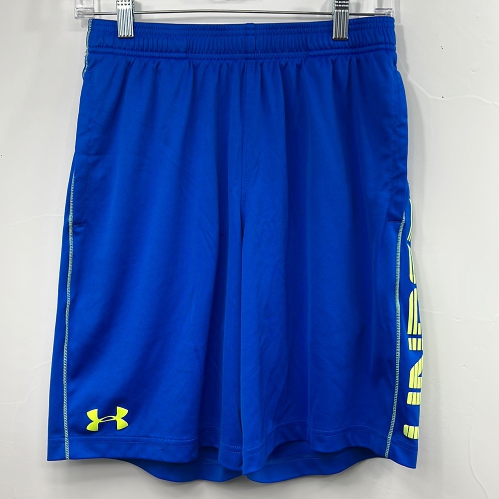 Under Armour Royal Blue/Yellow Basketball Shorts Size Medium